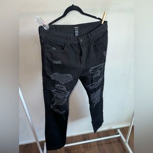 Black ripped jean